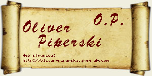 Oliver Piperski vizit kartica
